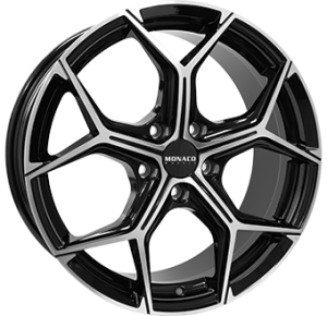 MONACO WHEELS GP16 Gloss Black / Polished MONACO WHEELS GP16 Gloss Black / Polished