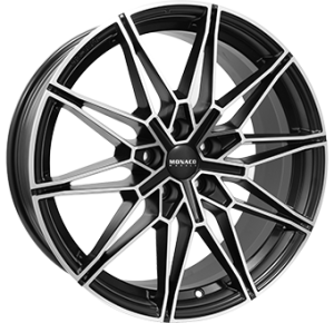 MONACO WHEELS GP18 Dull Black / Polished MONACO WHEELS GP18 Dull Black / Polished