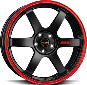 Borbet DB8GT2 Black Matt Rim Red Borbet DB8GT2 Black Matt Rim Red