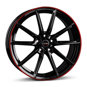 Borbet LX18 Black Gloss Rim Red Borbet LX18 Black Gloss Rim Red